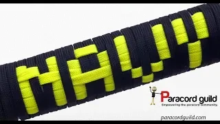 Letters in paracord wraps- horizontal style