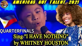 Pinoy Peter Rosalita sing I Have Nothing by Whitney Houston Quarterfinals Americas Got Talent 2021