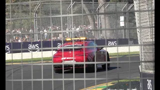 F1 Melbourne 2023  Turn 6 Crowd Cheers When The Medical Car Is Hanging It Out 4K