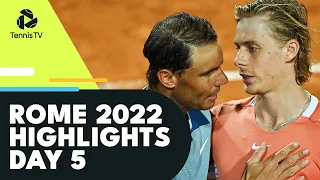 Nadal vs Shapovalov Rollercoaster; Djokovic & Wawrinka Renew Rivalry | Rome 2022 Highlights Day 5