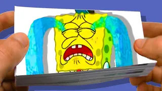 SpongeBob Crying - Flipbook Animation / Sad Story ??!!