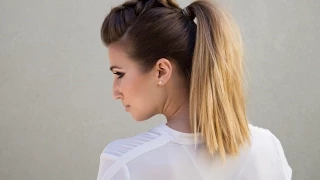 Dutch Braid Faux Hawk Pony