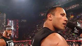 The Rock Confronts Hollywood Hulk Hogan After WrestleMania X8 - Monday Night RAW!