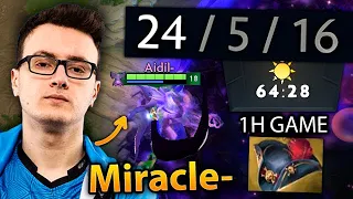 MIRACLE had to tryhard this 1 HOUR game with a 8-SLOT Faceless Void