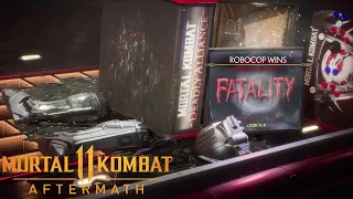 ALL Stage Fatalities On ROBOCOP (MORTAL KOMBAT 11 AFTERMATH)