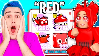 Trading *STRANGERS* Their *FAVORITE COLOR* In Pet Simulator X!! Roblox Pet Sim X Trading ONE COLOR