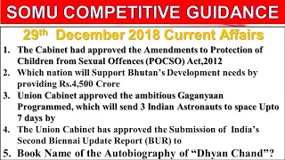 29th December Most Imp.Current Affairs|UPSC, Railway, Bank,SSC,CLAT, State SI,PC Exams||S C G||