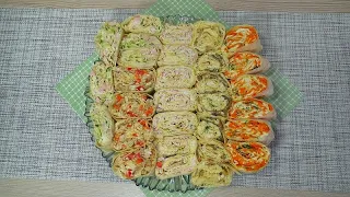 ✅ТОП-5 НАЧИНОК для ЗАКУСКИ из лаваша на праздник/TOP-5 FILLING for Lavash SNACKS for a holiday