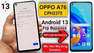 OPPO A76 FRP Bypass Android 13 2024 | OPPO A76 CPH2375 Google Account Bypass Without PC |#oppofrpbyp