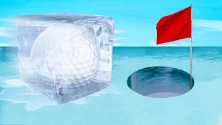 DANGEROUS FROZEN HOLE IN ONE! (Golf It)