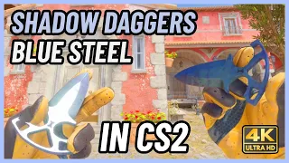 ★ CS2 Shadow Daggers Blue Steel | CS2 Knife In-Game Showcase [4K]
