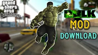 How To Download Hulk Mod In GTA SAN ANDREAS Hindi