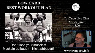 LOW CARB BEST WORKOUT mit Wolfgang Franke 60 Jahre Bodybuilding