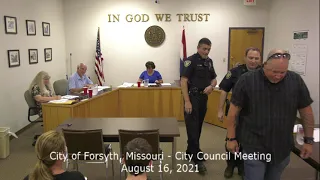 Forsyth, Missouri City Council Meeting - August 16, 2021