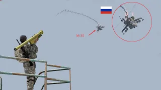 Mi-24 blown up : Last moment of Russian attack helicopter seen in Ukrainian air