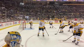 Juuse Saros & Pekka Rinne Warmups - vs Penguins