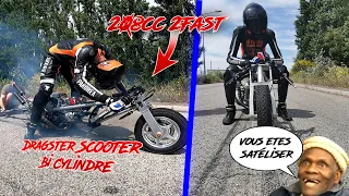 Machine à Satéllisation 😱🔥 Dragster Scooter Bi-Cylindre 208cc 2Fast 🚀