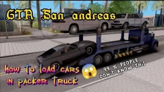 GTA SA  HOW TO USE PACKER TRUCK TO LIFT CAR