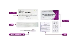 Genrui SARS-CoV-2 & Influenza A/B & RSV Antigen Combo Test Kit