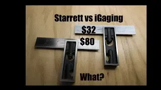 Comparison of Double Squares - Starrett ($80) vs iGaging ($32)