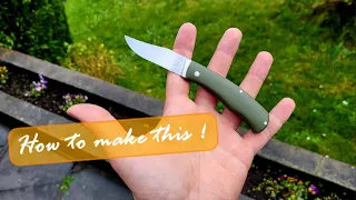 How to make a folding knife with a G10 handle