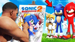 Drawing SONIC 2 CHARACTERS To LIFE In GTA 5 (Movie)