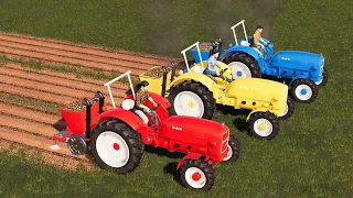 KING OF TRACTORS! SMALL POTATO SOWING MACHINES and MAN TRACTORS! | Farming Simulator 19