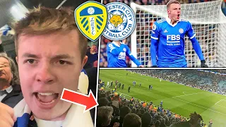 CRAZY SCENES AS JAMIE VARDY SCORES! Leeds And Leicester Limbs | Leeds 1-1 Leicester Matchday Vlog |