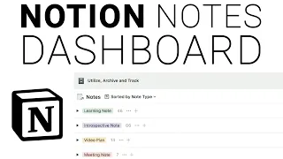 Notion Notes Dashboard: How to take and organize Notes in Notion! 📚