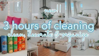 NEW ✨ 3 HOUR CLEANING MARATHON || Clean, decorate and organize || Cleaning motivation