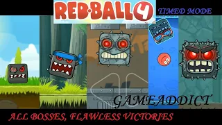 RED BALL 4 : ALL BOSSES TIMED MODE, Flawless victories (With Timestamps), NO DAMAGE