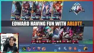 [OLD VIDEO] EDWARD HAVING FUN WITH ARLOTT, BLACKLIST VS TRASHTALKERS | MLBB