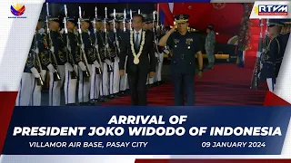 Arrival of President Joko Widodo of Indonesia 1/9/2024