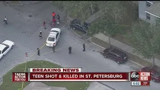 St. Pete teen shot and killed, suspect on the run