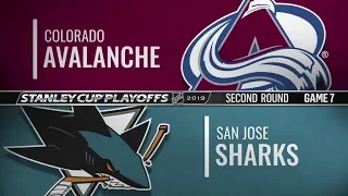 Avalanche vs Sharks   Second Round  Game 7   May 8,  2019