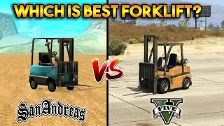 GTA 5 FORKLIFT VS GTA SAN ANDREAS FORKLIFT : WHICH IS BEST?