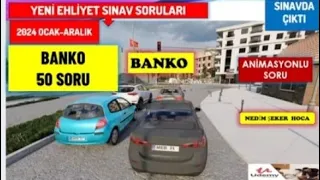 ANİMASYONLU EHLİYET SORULARI/ 2024 MART EHLİYET SINAV SORULARI/ EHLİYET SINAV  2024