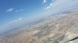 Bombardier Challenger 350 Jet landing Las Vegas, KLAS Runway 8R (KLM)