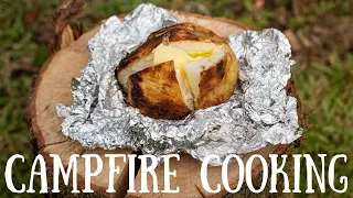 How to Cook Perfect Foil Baked Potatoes in the Embers of a Fire | Campfire Cooking 🔥🔥🔥