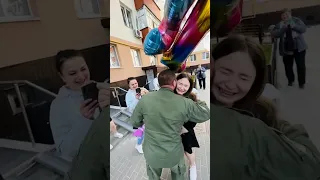 She CRIED when she saw Father! A surprise from the family for my daughter.