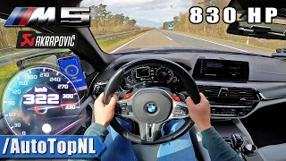 830HP BMW M5 F90 Aulitzky *322KM/H* on AUTOBAHN [NO SPEED LIMIT] by AutoTopNL