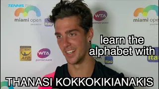 Learn the alphabet with Thanasi Kokkinakis