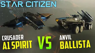 A1 Spirit Bomber VS Player Anti-Air ( Ballista / Centurion ) - Star Citizen 3.21 Vehicle Testing