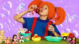 Развивающее видео для детей - Поиграйка с Царевной - СТИРКА + Песенка из мультика "Шапку долой!"