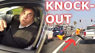 STREET FIGHT That was angry driver's motive the whole time  ROAD RAGE 2021 & Epic bikers moments