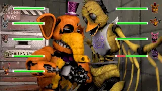 [SFM FNaF] Top 5 FNAF vs FIGHT Animations WITH Healthbars