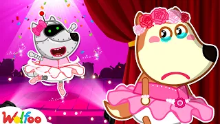 Robot vs Lucy, Who is the Best Ballerina? - Don't Feel Jealous, Lucy 🤩 @WolfooCanadaKidsCartoon