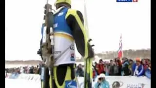 Tarjei Boe finished with the French flag