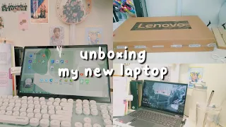 vlog : unboxing my new laptop | lenovo ideapad flex 5 | malaysia