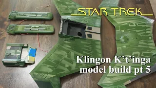 Klingon K't'inga Battle Cruiser 1/350 Polar Lights model Build Pt 5